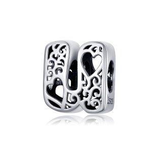 Charm Letra mágica U estilo Pandora - SCC1229-U Charm Letra mágica U estilo Pandora - SCC1229-U