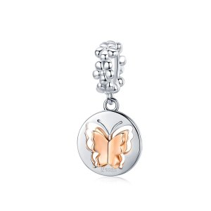 Charm Pendente Borboleta estilo Pandora - SCC1250 Charm Pendente Borboleta estilo Pandora - SCC1250