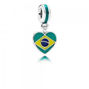 Pingente PANDORA Coração Brasileiro