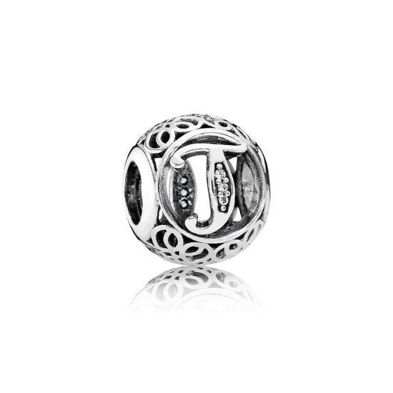 Charm PANDORA Alfabeto Vintage Letra T - 791864CZ  Clique na imagem para fechar