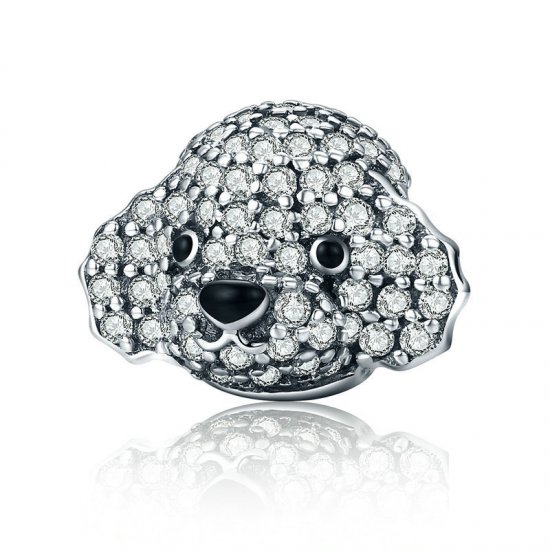 Charm Filhote de cachorro poodle estilo Pandora - SCC152  Clique na imagem para fechar