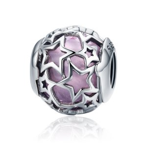 Charm Estrelas românticas estilo Pandora - SCC510 Charm Estrelas românticas estilo Pandora - SCC510