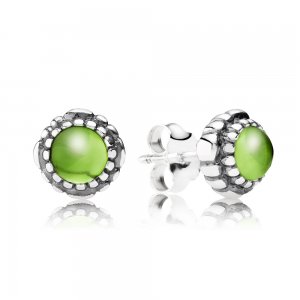 Brinco PANDORA de Prata e Peridoto "Agosto" - 290543PE