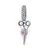 Charm Pendente Tesouras de cabeleireiro pequenas estilo Pandora - SCC656 Charm Pendente Tesouras de cabeleireiro pequenas estilo Pandora - SCC656