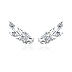 Brincos Petit Espigas de trigo brilhantes estilo Pandora - BSE415 Brincos Petit Espigas de trigo brilhantes estilo Pandora - BSE415