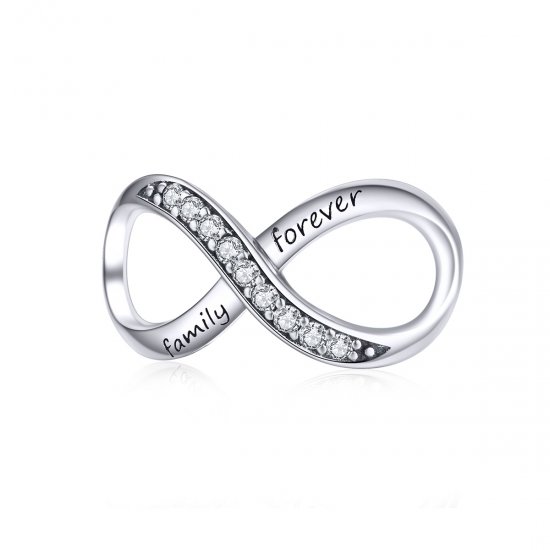 Charm Família para sempre estilo Pandora - SCC1146  Clique na imagem para fechar