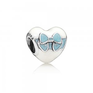 Charm berloques Pandora de prata Amor Dia Branco