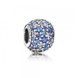 Charm PANDORA Pavê Mosaico Azul Céu - 791261NSBMX