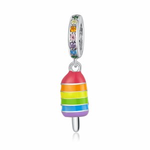 Charm Pendente Sorvete arco-íris estilo Pandora - BSC351