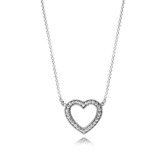 Colar PANDORA Coração Apaixonado - 590534CZ-45  Clique na imagem para fechar