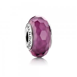 Charm PANDORA de Prata e Murano Facetado Lilás - 791071