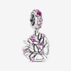 Charm Pendente De Coração E Árvore Da Família Rosa - 799153C01 Charm Pendente De Coração E Árvore Da Família Rosa - 799153C01