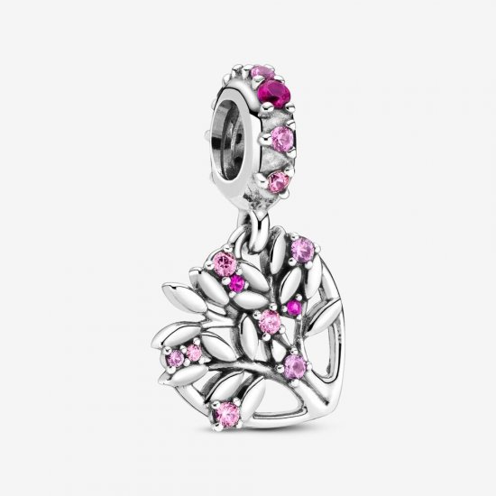 Charm Pendente De Coração E Árvore Da Família Rosa - 799153C01  Clique na imagem para fechar