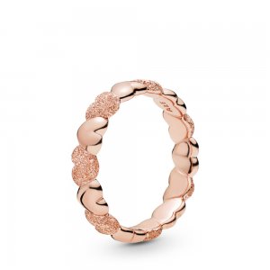 Anel Corações Brilhantes Matte Pandora Rose - 187950