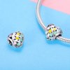Charm Coração arco-íris estilo Pandora - SCC902