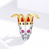 Charm Dois tons Caveira de Palhaço estilo Pandora - SCC1363