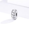 Clipe De Prata Textura Simples estilo Pandora - BSC278