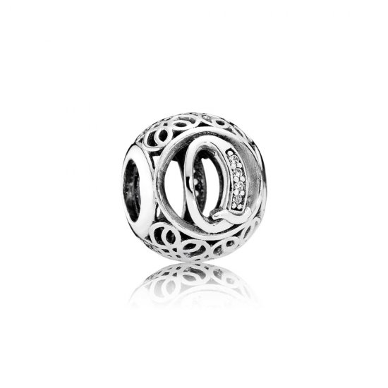 Charm PANDORA Alfabeto Vintage Letra Q - 791861CZ  Clique na imagem para fechar
