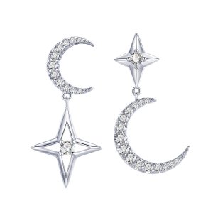 Brinco Céu da Lua Starlight estilo Pandora - BSE050 Brinco Céu da Lua Starlight estilo Pandora - BSE050