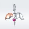 Charm Pendente Dois tons Chave de coração aberto estilo Pandora - SCC844