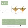 Brincos Petit abelha estilo Pandora - SCE344-B