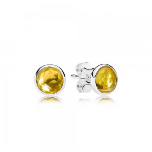 Brinco PANDORA Gota de Citrino Novembro - 290738CI Brinco PANDORA Gota de Citrino Novembro - 290738CI