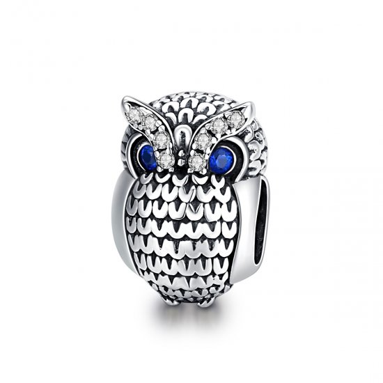 Charm Coruja Brilhante estilo Pandora - SCC1607  Clique na imagem para fechar
