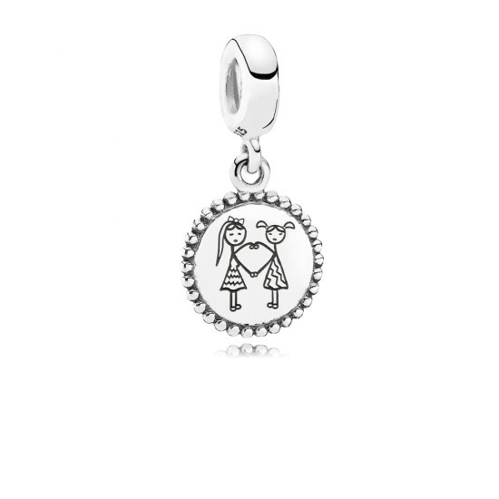 Pingente Pandora de prata Besties  Clique na imagem para fechar