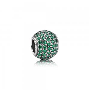 Charm PANDORA de Prata e Pavê de Zircônias Verde Escuro - 791051CZN