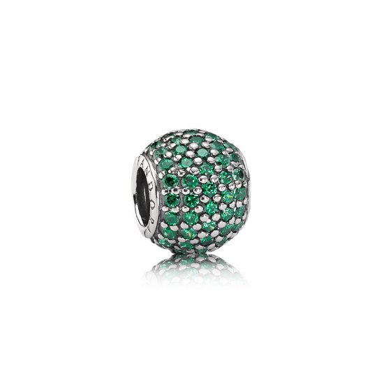 Charm PANDORA de Prata e Pavê de Zircônias Verde Escuro - 791051CZN  Clique na imagem para fechar