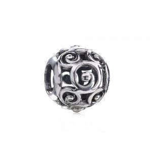 Charm Pandora de prata Disney, Mickey Mouse "Mickey Swirls" Charm Pandora de prata Disney, Mickey Mouse "Mickey Swirls"