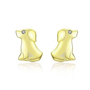 Brincos Petit Filhote de cachorro estilo Pandora - SCE584-C Brincos Petit Filhote de cachorro estilo Pandora - SCE584-C