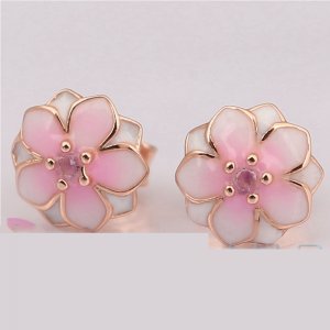 Brincos Pandora de PANDORA Rose Flor de magnólia de ouro rosa Brincos Pandora de PANDORA Rose Flor de magnólia de ouro rosa