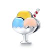 Charm Sorvete Tri-Color Ball estilo Pandora - SCC1532 Charm Sorvete Tri-Color Ball estilo Pandora - SCC1532