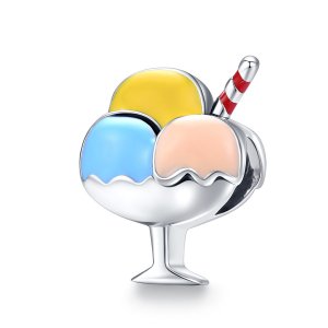 Charm Sorvete Tri-Color Ball estilo Pandora - SCC1532