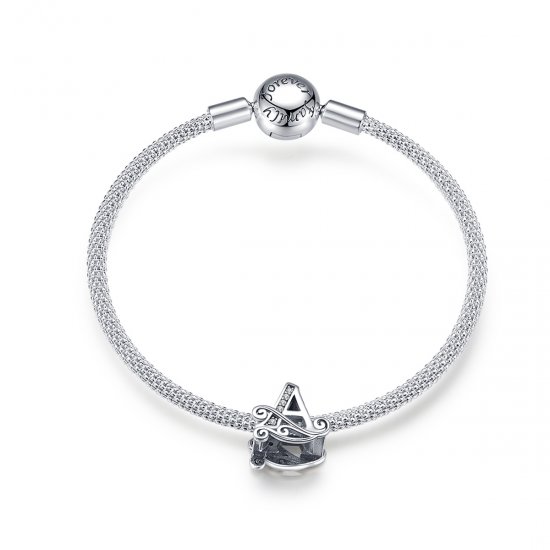 Bracelete estilo Pandora Rígido Letra A - SCB829  Clique na imagem para fechar
