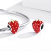 Charm Morango adorável estilo Pandora - SCC1839