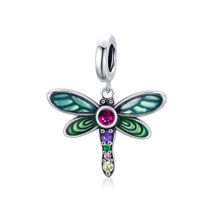 Charm Pendente Libélula brilhante estilo Pandora - SCC1706 Charm Pendente Libélula brilhante estilo Pandora - SCC1706