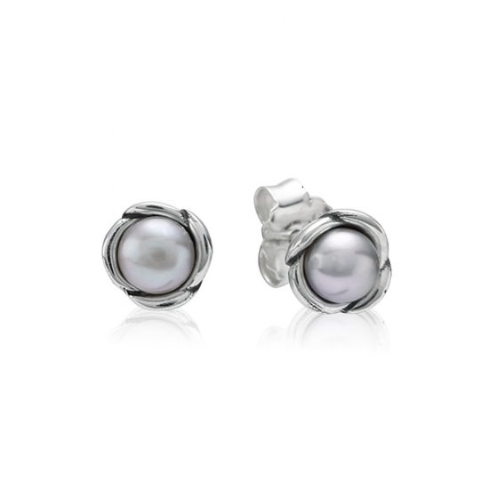 Brinco PANDORA de Prata Flor de Pérola - 290157GP  Clique na imagem para fechar