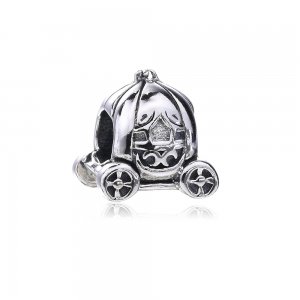 Charm berloques Pandora de prata Carro de abóbora Charm berloques Pandora de prata Carro de abóbora