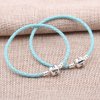 Bracelete PANDORA De Couro Azul claro Com O Fecho