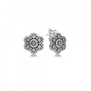 Brinco PANDORA Flores Cristalizadas - 290732CZ Brinco PANDORA Flores Cristalizadas - 290732CZ