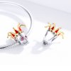 Charm Dois tons Caveira de Palhaço estilo Pandora - SCC1363