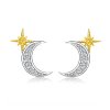 Brincos Petit Luz lunar estilo Pandora - SCE729 Brincos Petit Luz lunar estilo Pandora - SCE729