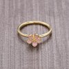 Gold ring with pink enamel - 150174EN40 - Anéis