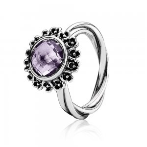 Anel PANDORA de Prata, light colour amethyst - 190850PAM