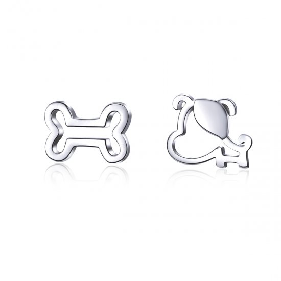 Brincos Petit pata com orifícios estilo Pandora - SCE649  Clique na imagem para fechar