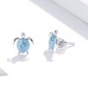 Brincos Petit Tartaruga marinha estilo Pandora - SCE1035