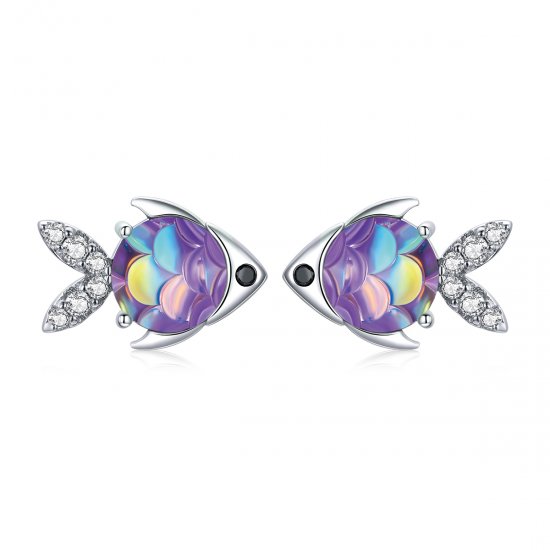 Brincos Petit Peixinho feliz estilo Pandora - SCE1028  Clique na imagem para fechar