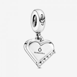 Charm Pendente Piano de Cauda com Coração Pandora - 799101C01 Charm Pendente Piano de Cauda com Coração Pandora - 799101C01